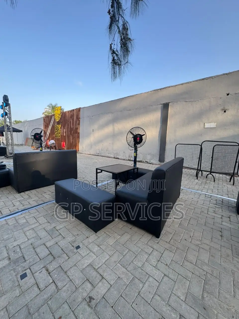 Black Lounge Sofa Set for Rent