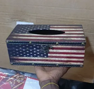 Juvale American Usa Flag Rectangular Tissue Box