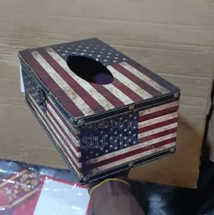 Juvale American Usa Flag Rectangular Tissue Box
