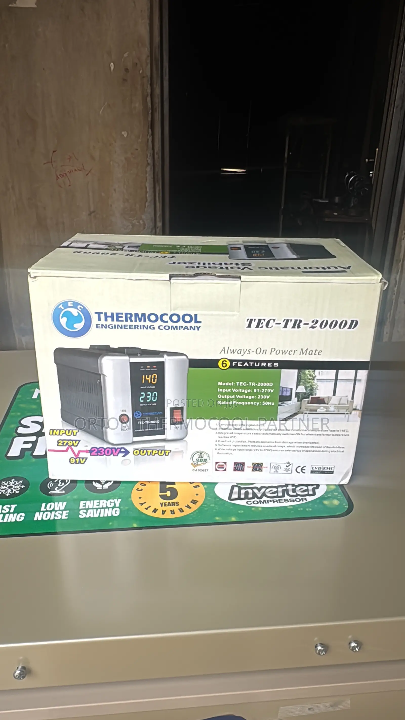 Thermocool Stabilizer 2kva Digital