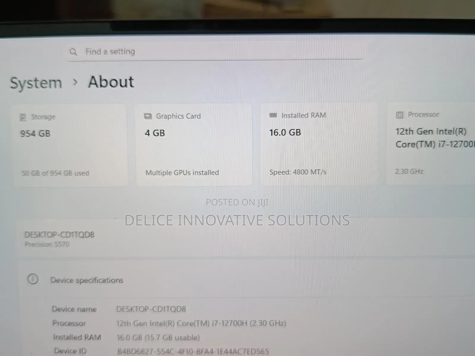 Laptop Dell Precision 5570 16GB Intel Core i7 SSD 1T