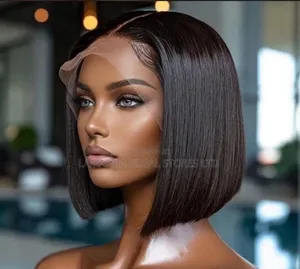 Luxury Full Frontal Bob Human Hair Wig – 10 Inches Silk Straight