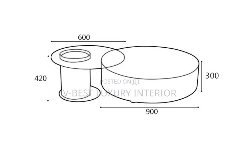 Coffee Table – Contemporary Dark Walnut Design With a Stylish Drum