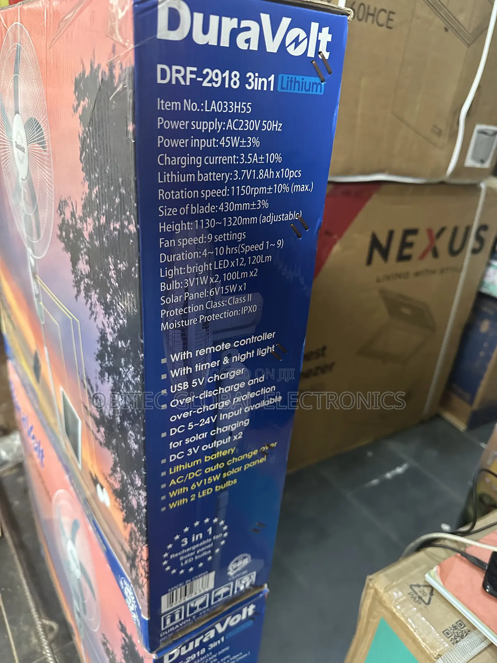 Duravolt 18” Recheable With Panel Nd Bulb