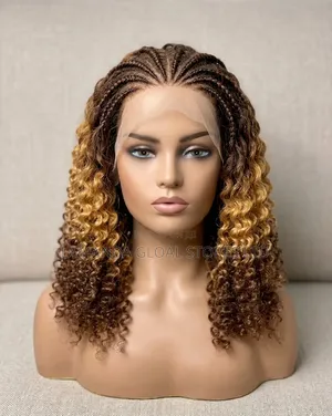 Full Frontal Pure Human Hair Wig – 14 Inches Stunning 3-Tone Curls