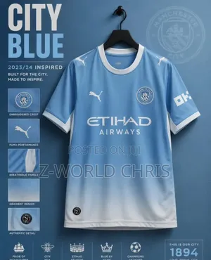 Original Quality Manchester City Official 26/27 Home Jersey