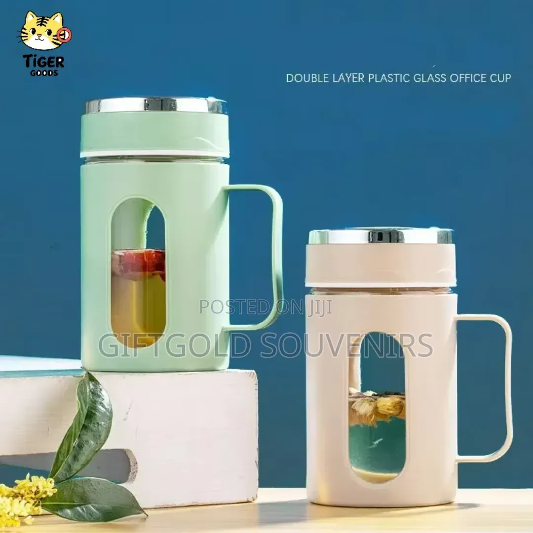 Glass Tea Cup With Wood Handle