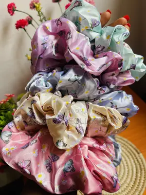Butterfly Satin Scrunchies