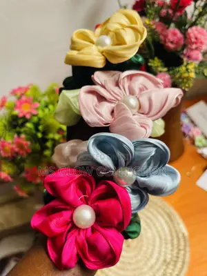 Flower Hair Rope Organza Stretch Scrunchies