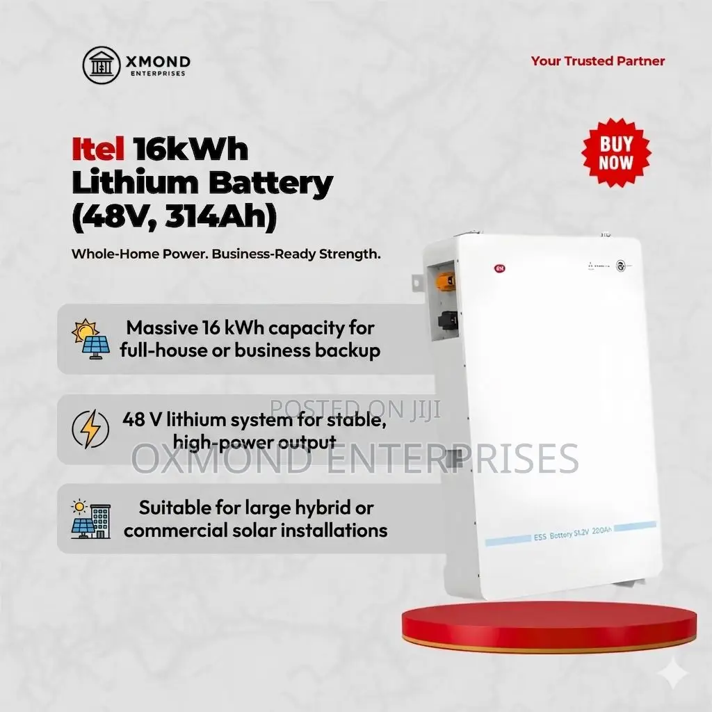 Itel 16kwh Lithium Battery(48v, 314ah)