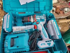 Total 20v Cordless Brushless Impact Drill Driver Kit With 2 Batteries.