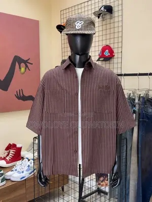 Slightly Cropped Striped Shirt