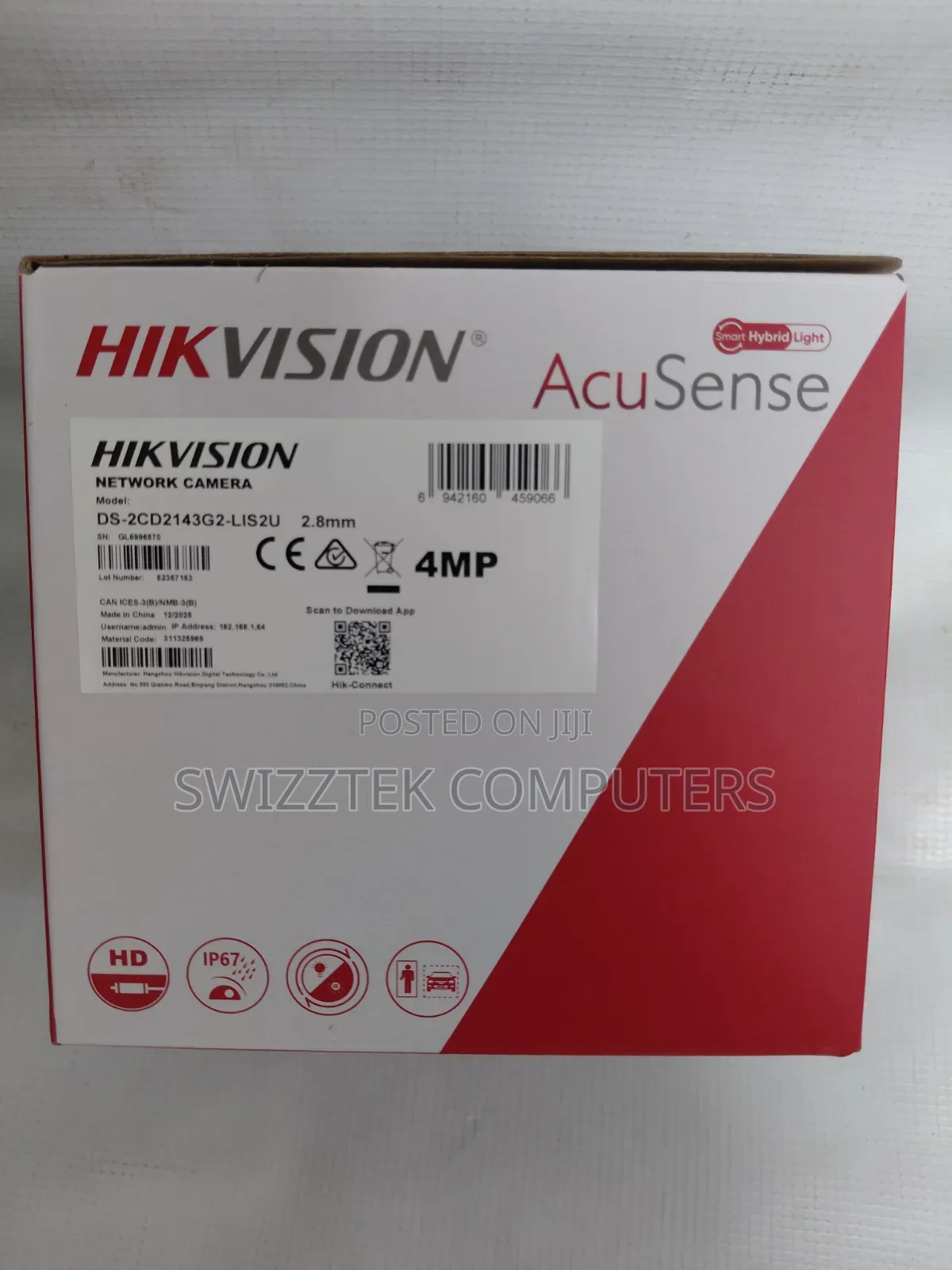 4mp Acusense Smart Hybrid Lightfixed Dome Network Camera
