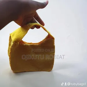 Homemade Yellow Small Tote Bag