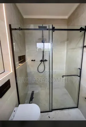 Cubicle With Black Accessories