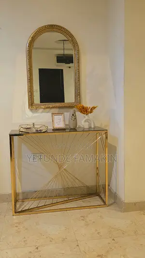 Gold Plated Console With Tray