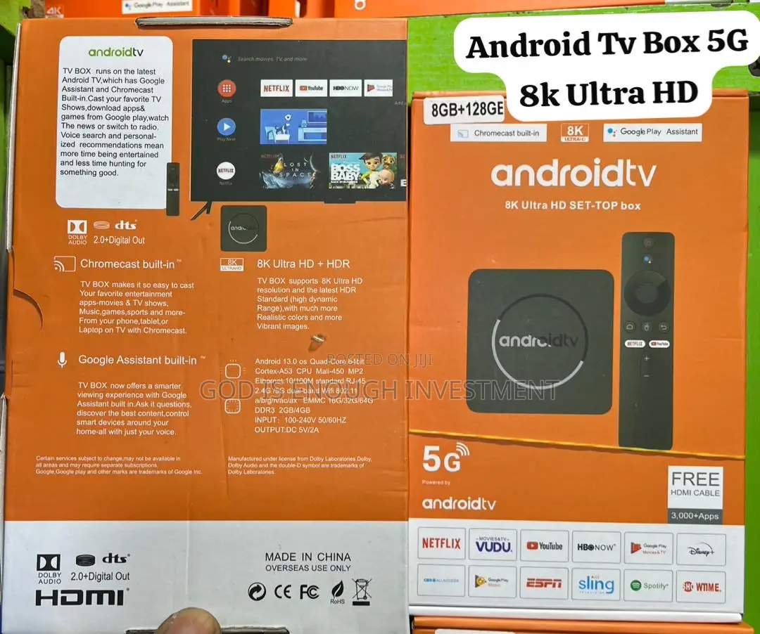 Android Smart Tv Box 8gb Ram+128gb Storage ( Ultra Hd) 5g Network