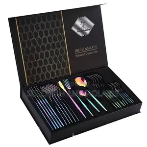 24pc Rainbow Cutlery Spoon Set