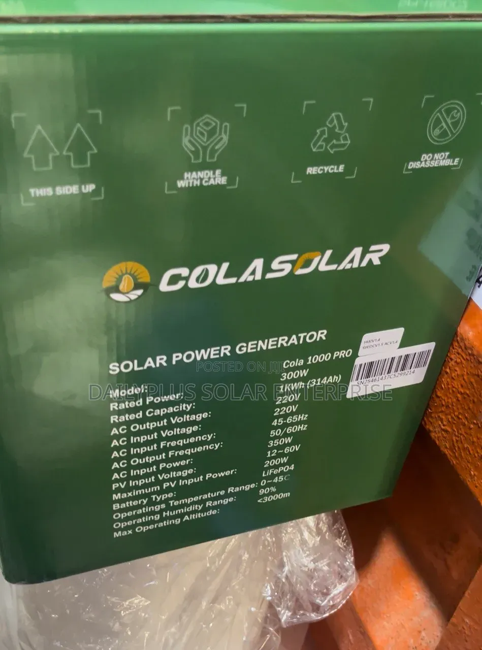 1000pro Cola Solar Generator