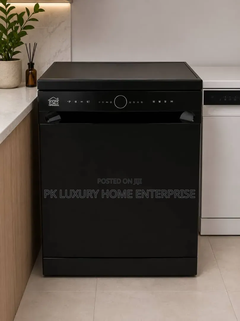 Black Freestanding Automatic Dishwasher