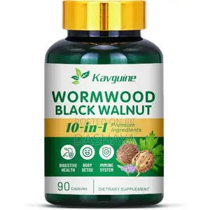 Wormwood, Black Walnut, Cloves, Black Pepper, Turmeric Curcumin Root,