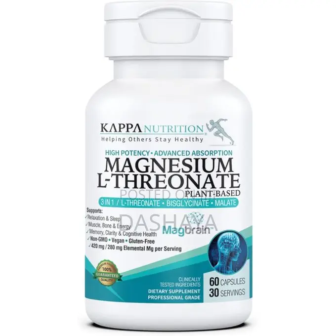 Magnesium L-Threonate Plant-Based- Brain, Sleep Muscle Support.