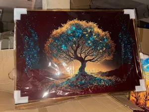 Wall Acrylic Tree Artwork Glass Frame 70cmx100cm