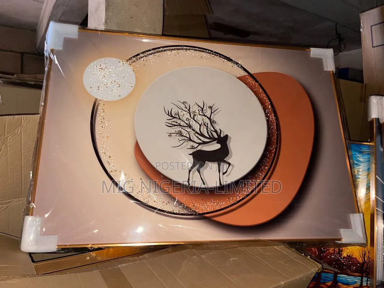 Wall Acrylic Tree Artwork Glass Frame 70cmx100cm