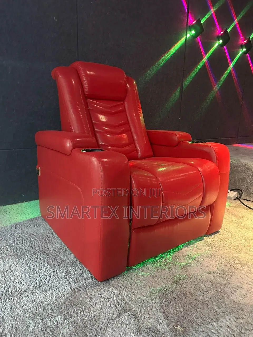 Executive Leather Reclining Single Sofa With Massage