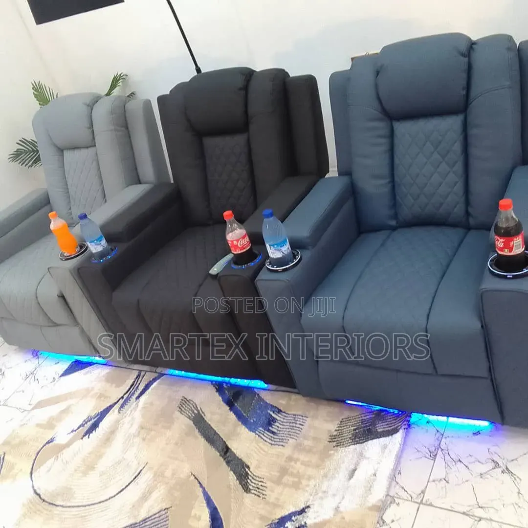Executive Leather Reclining Single Sofa With Massage