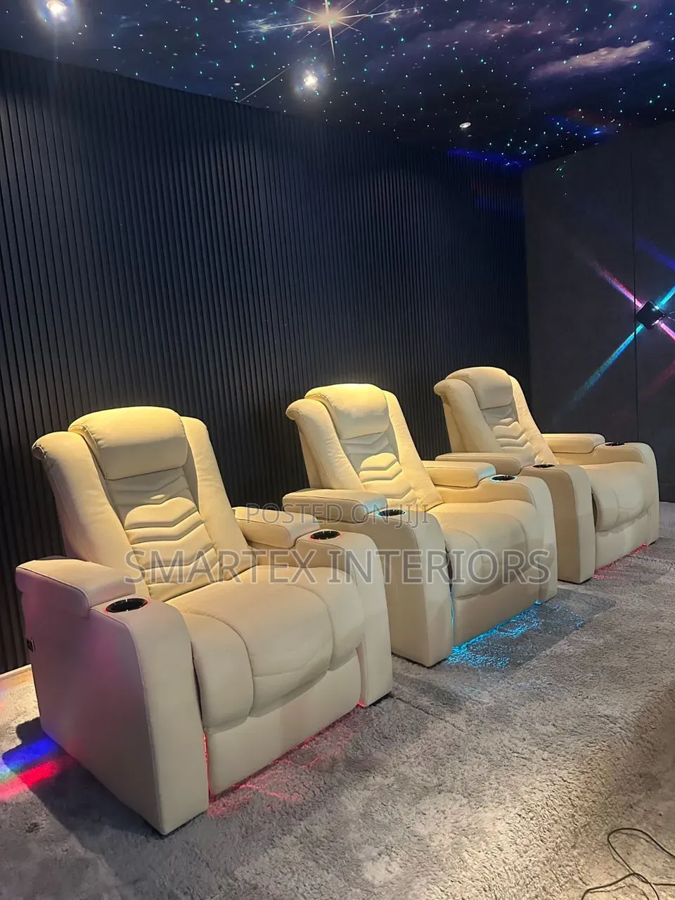 Executive Leather Reclining Single Sofa With Massage