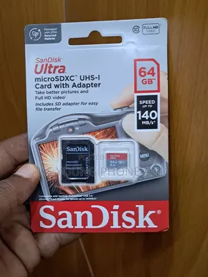 Sandisk Ultra 64gb Microsdxc Card With An Included Sd Adapter.