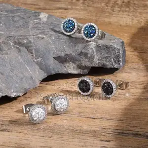 Name: Cz Shattered Silver Unisex Studs