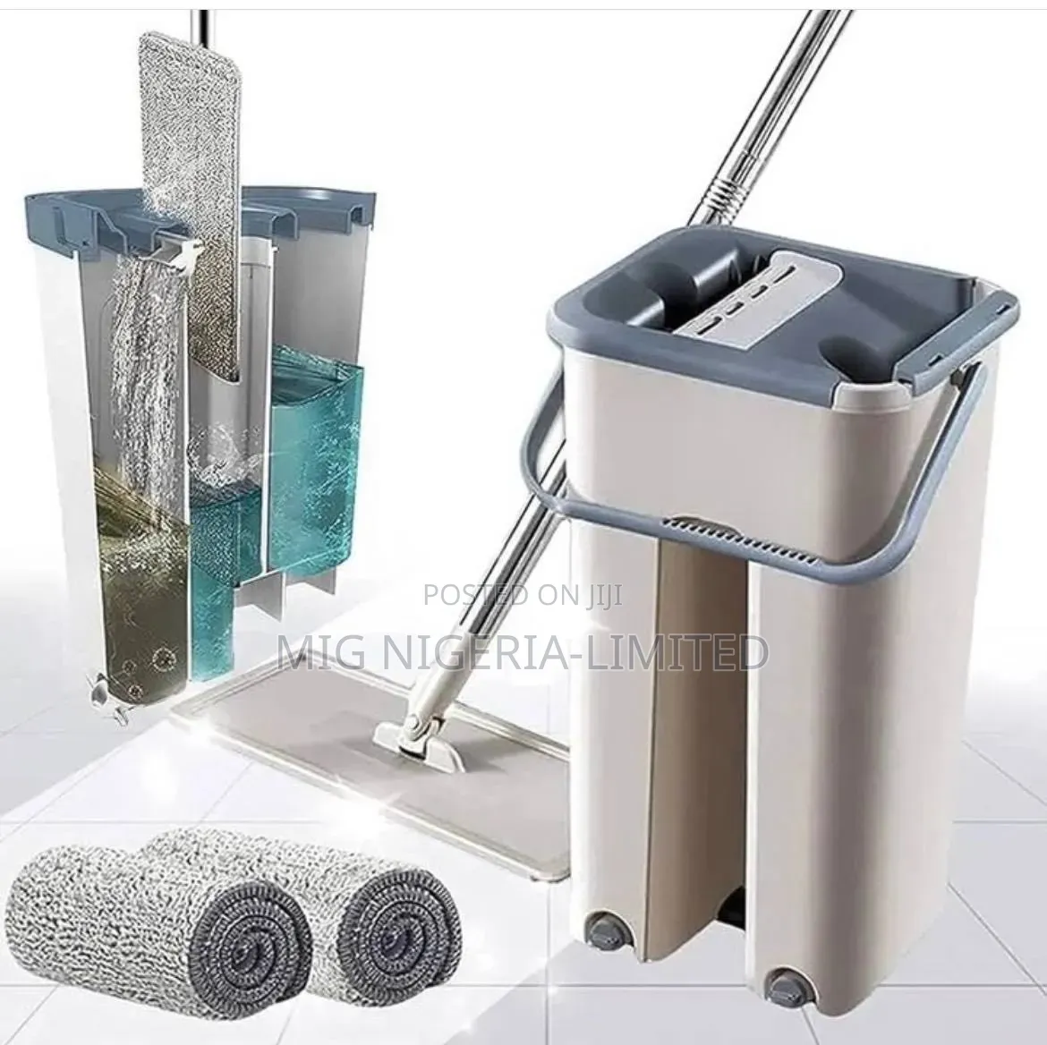 Sctrach Mop With Bucket With Extra Pads