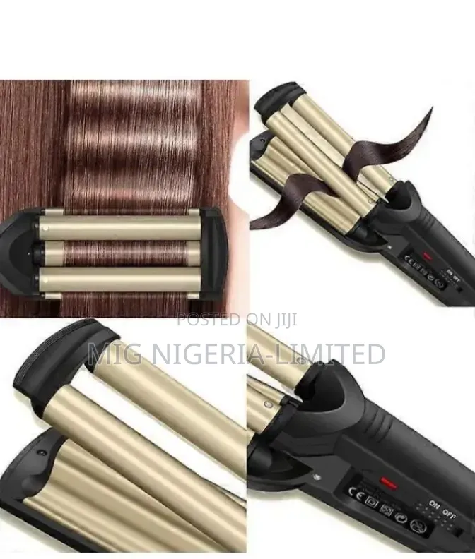 Hair Curler With 3 Barrel