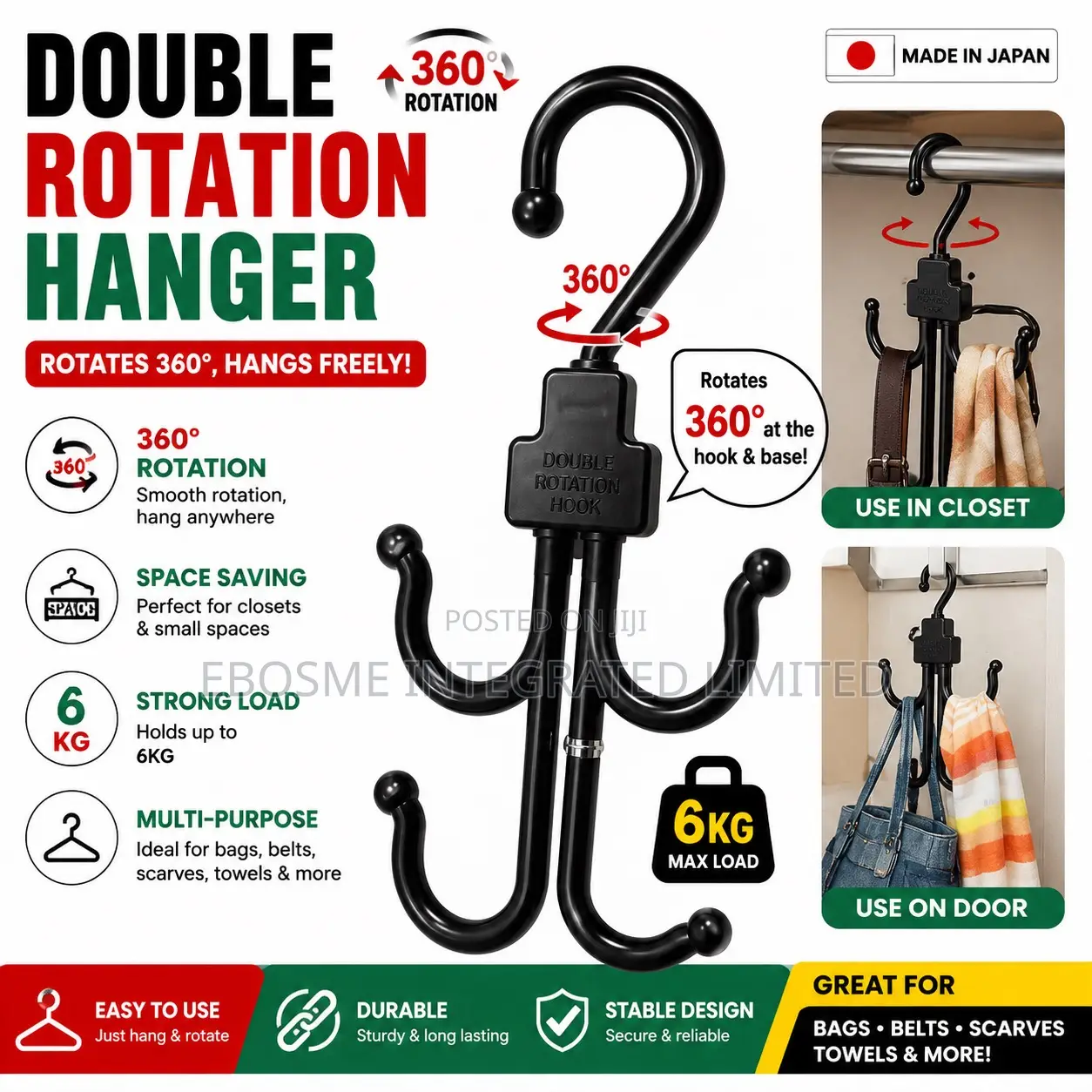 Double Rotation Hanger Hook