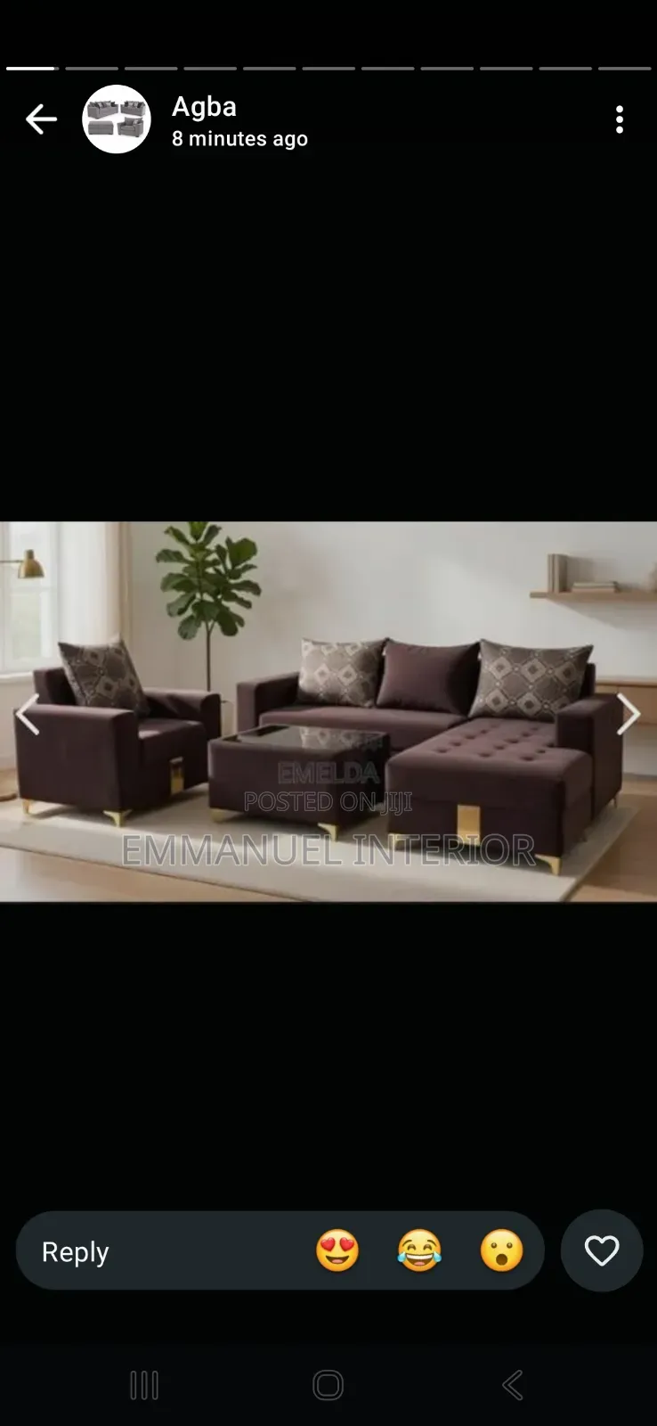 Standard Brown Sofa With Table