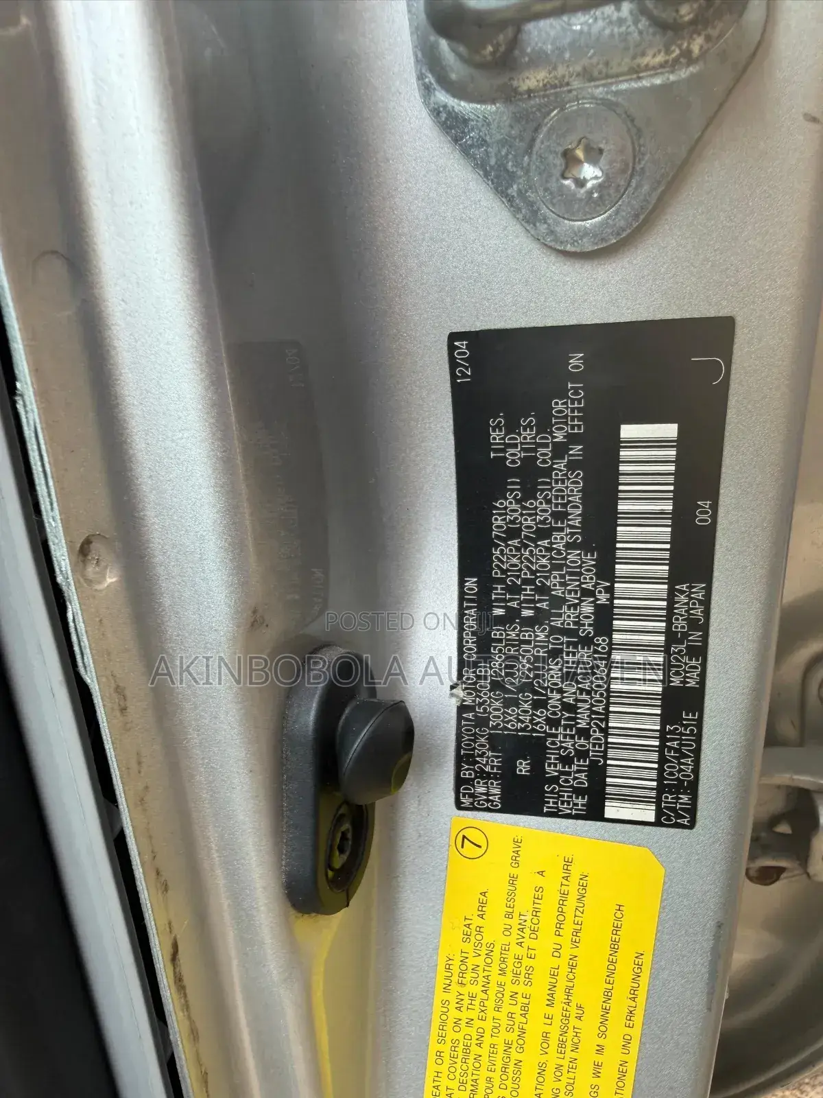 Toyota Highlander 2004 Silver