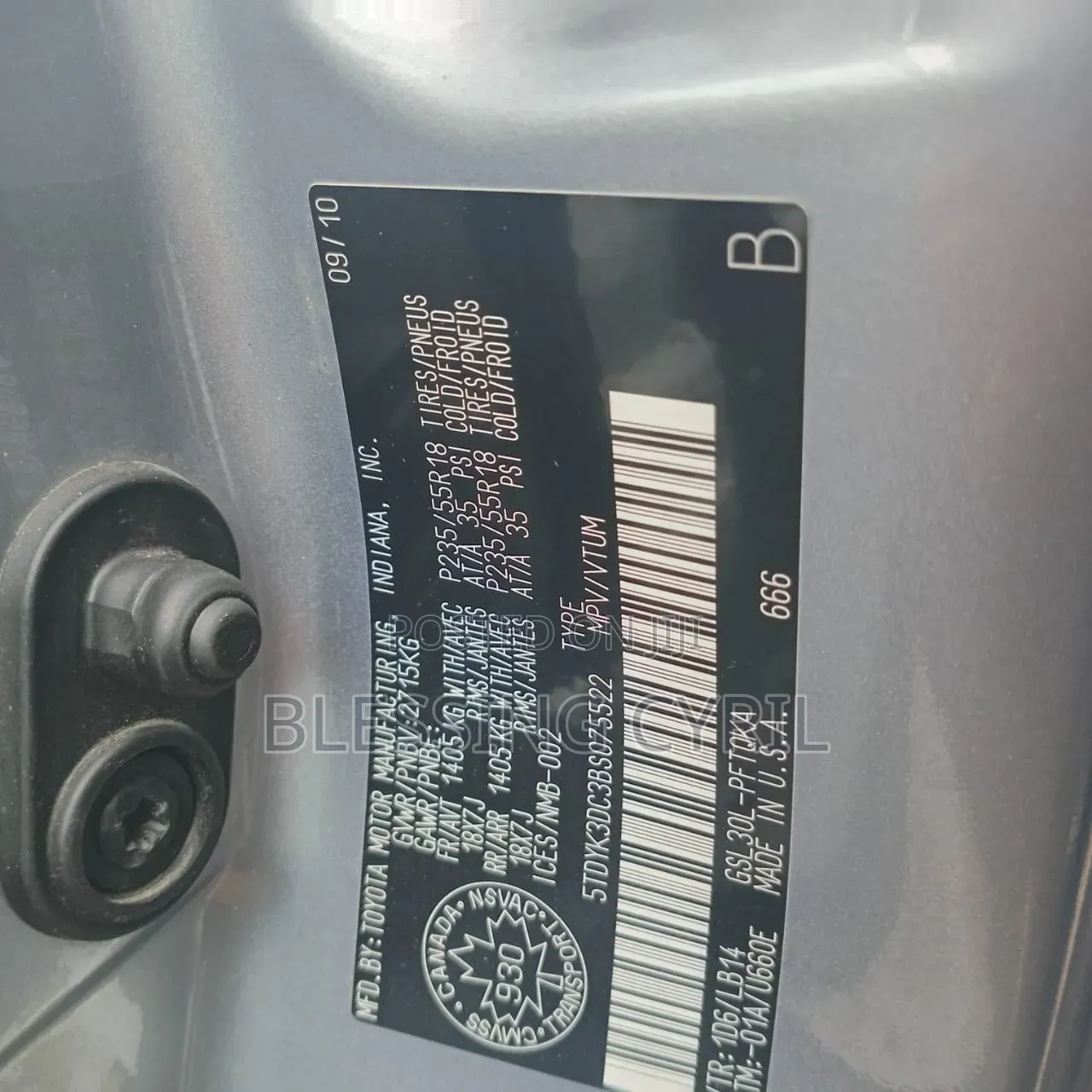 Toyota Sienna 2011 Gray