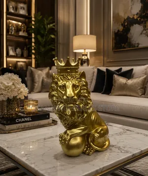 Big Lion Head Statue Animal Figurine