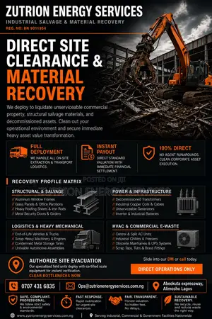 Direct Site Clearance, Industrial Salvage Material Recovery
