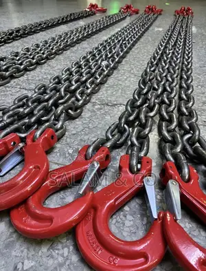 4-leg Lifting Chain With Master Link & Safety Hooks - G-80 Chains