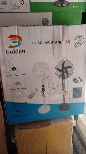 16 Inch Solar Rechargeable Fan With Bluetooth Speaker