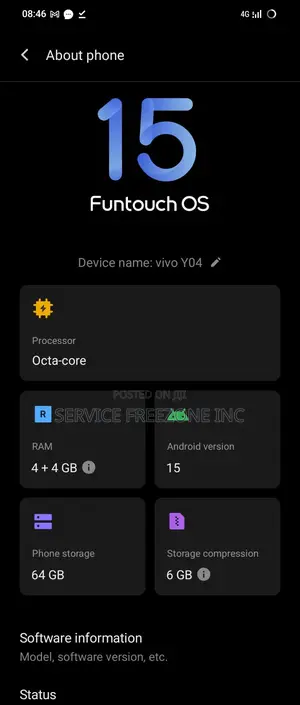 Vivo Y04 64 GB Blue