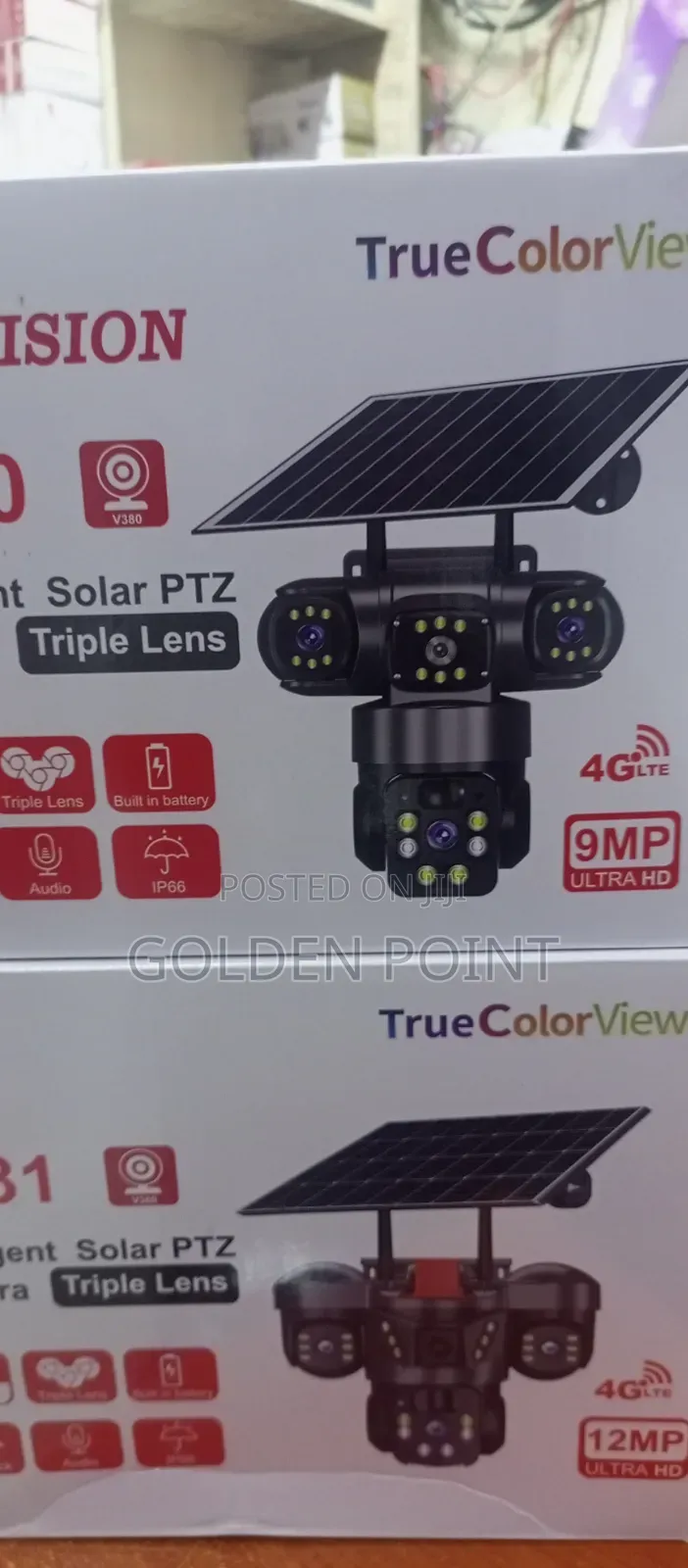 4g Solar PTZ 3 Lens CCTV Simcard Rotating Camera