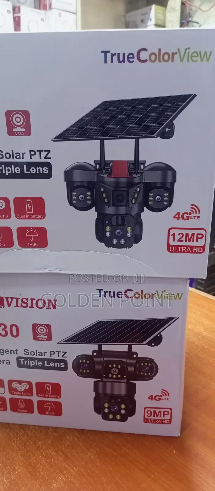 4g Solar PTZ 3 Lens CCTV Simcard Rotating Camera