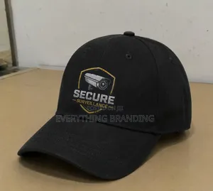 Security Surveillance Branded Face Cap | Custom Dtf Printing