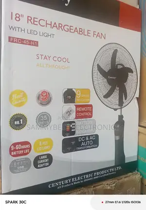 18inches Century Fan Rechargeable