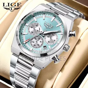 Lige Design Chain Strap Active Chronograph Water Resistant 