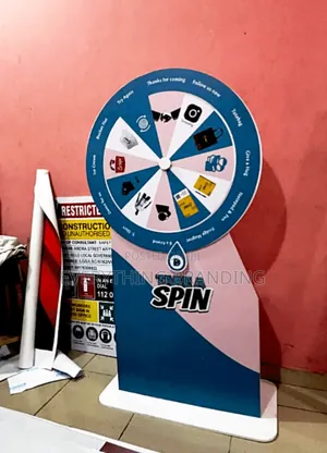Trade Fair Promo Spin Wheel Stand Branding Display Wheel